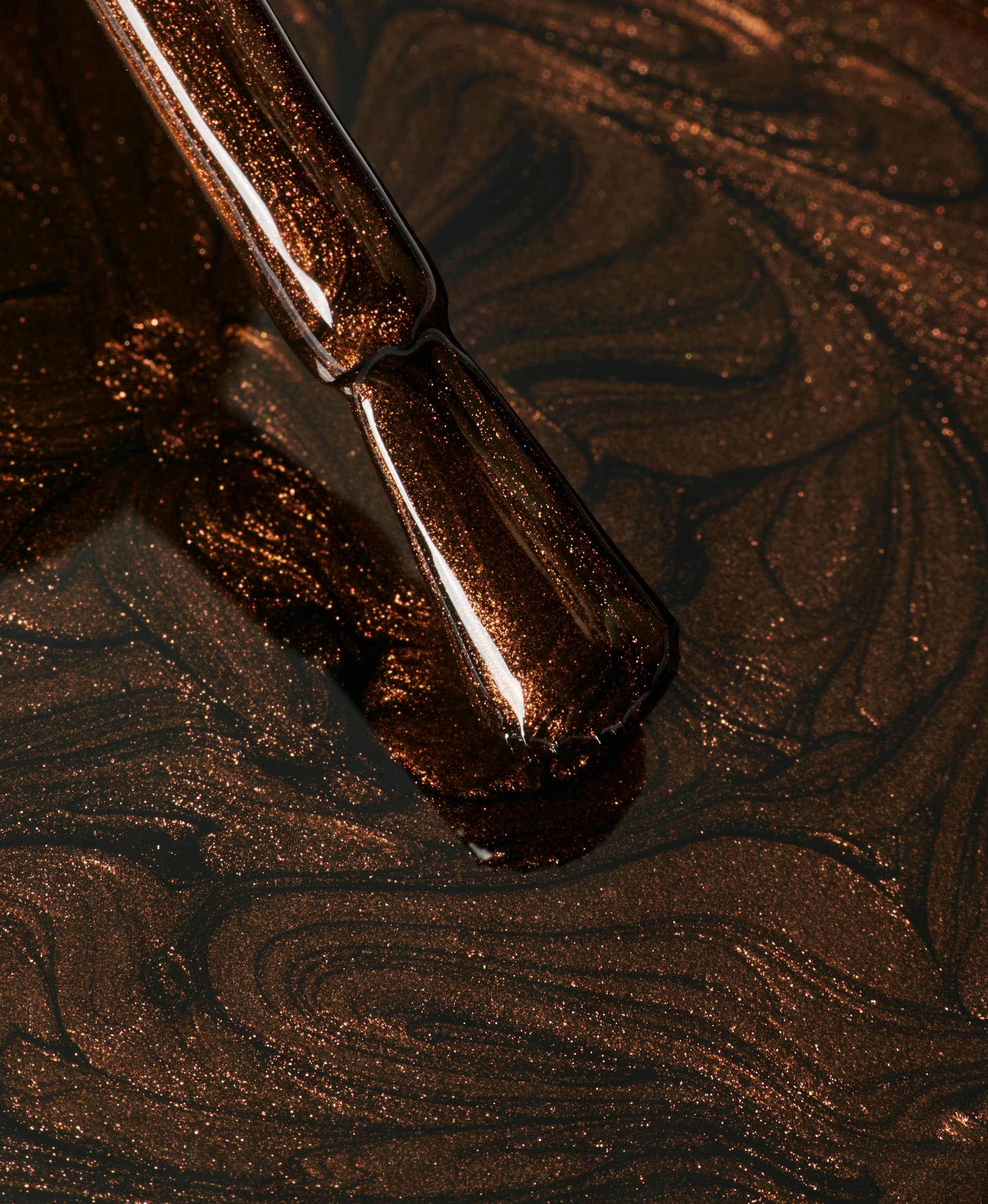 Chocolate Roulade Colour Confidence nail polish brush swatch