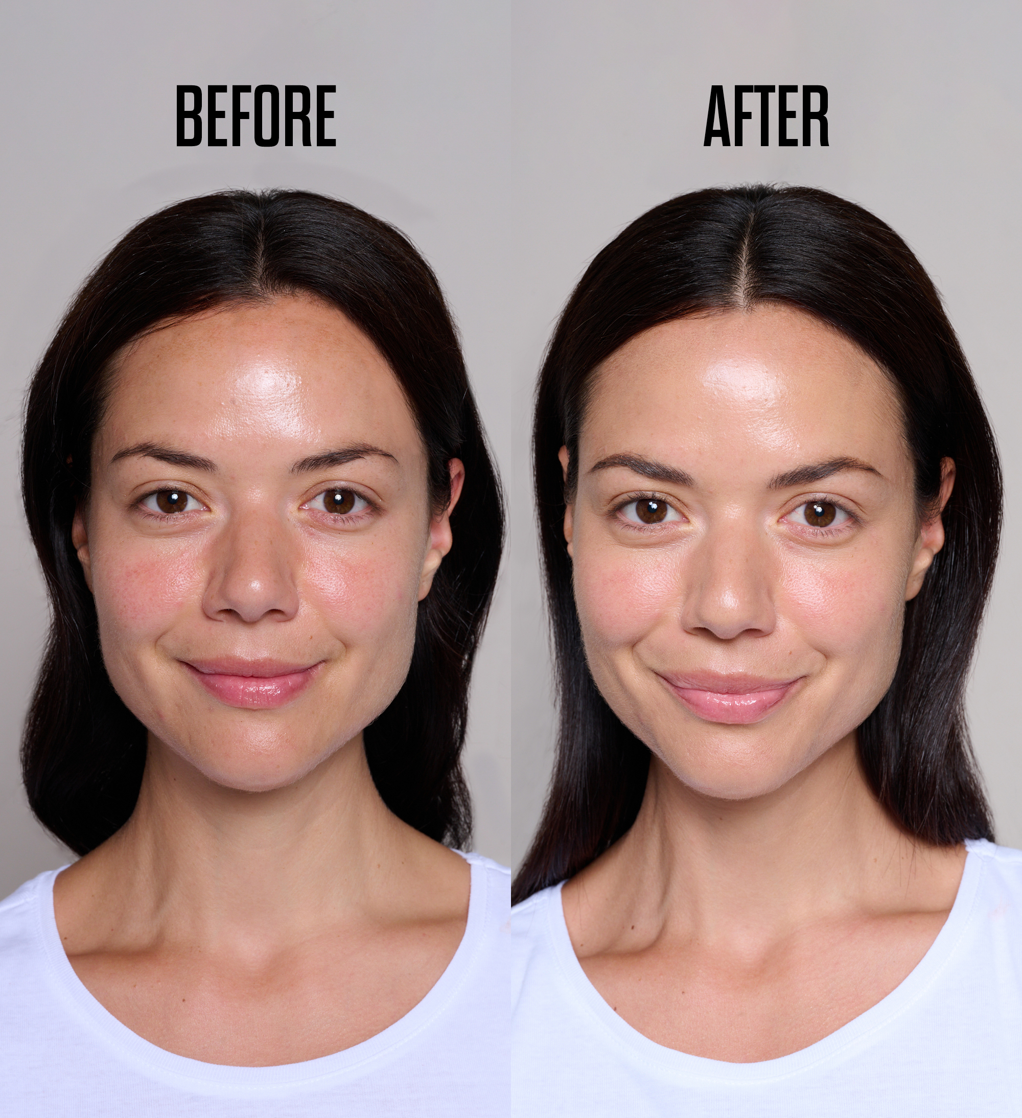 Before and after model shot featuring Skin Secret Cream Tint