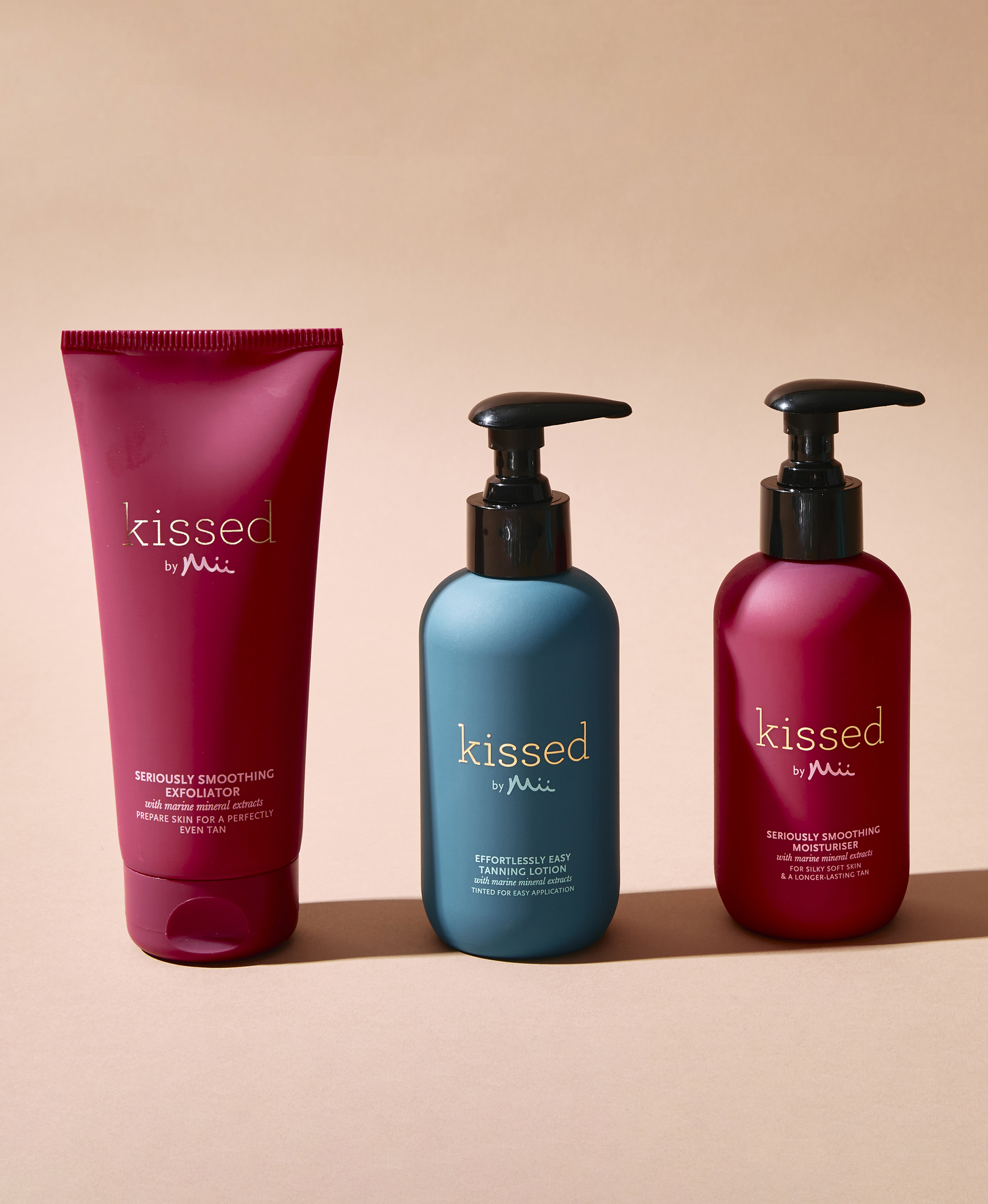 Kissed by Mii tanning lotion, exfoliator and moisturiser