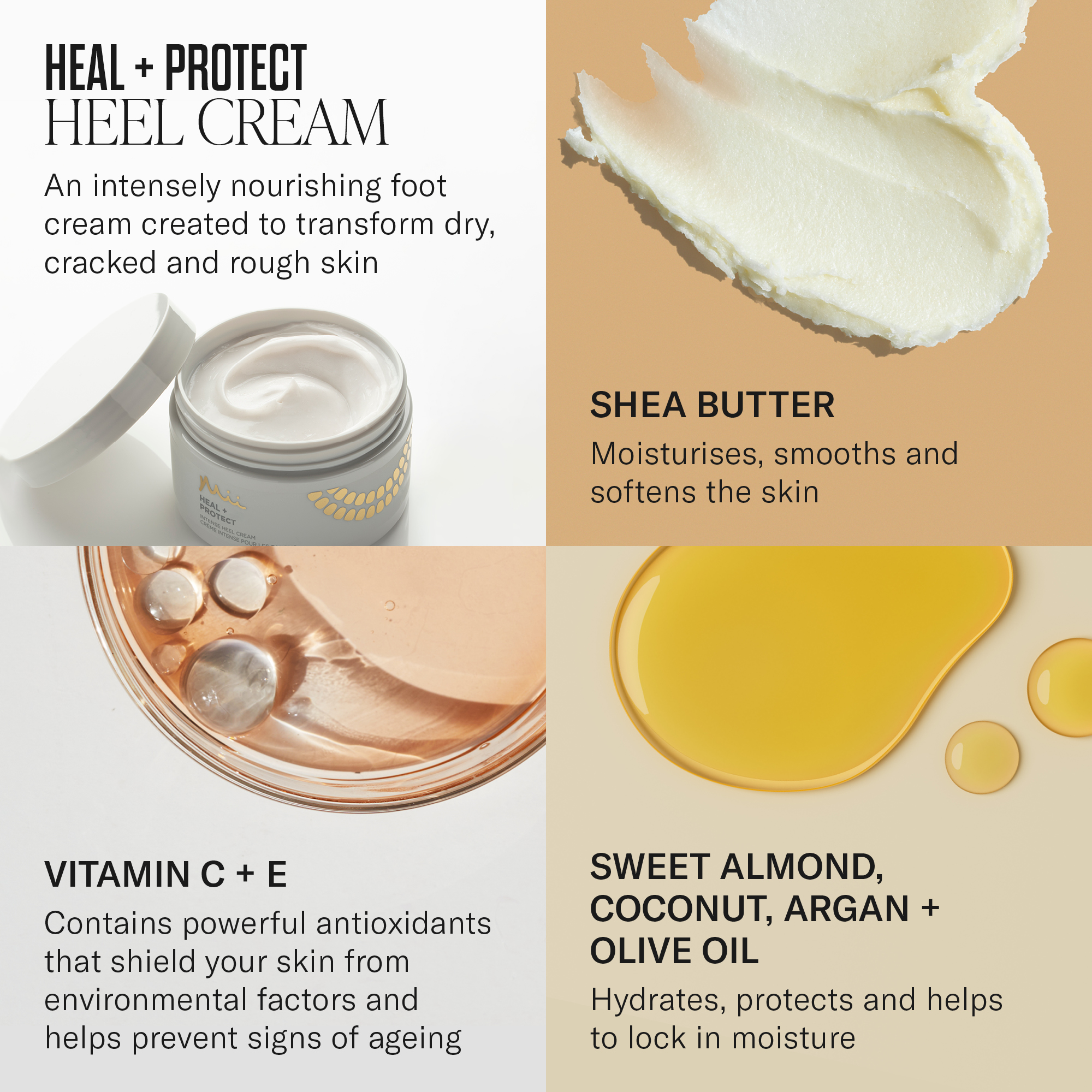 Heal + Protect Heel Cream Active Ingredients