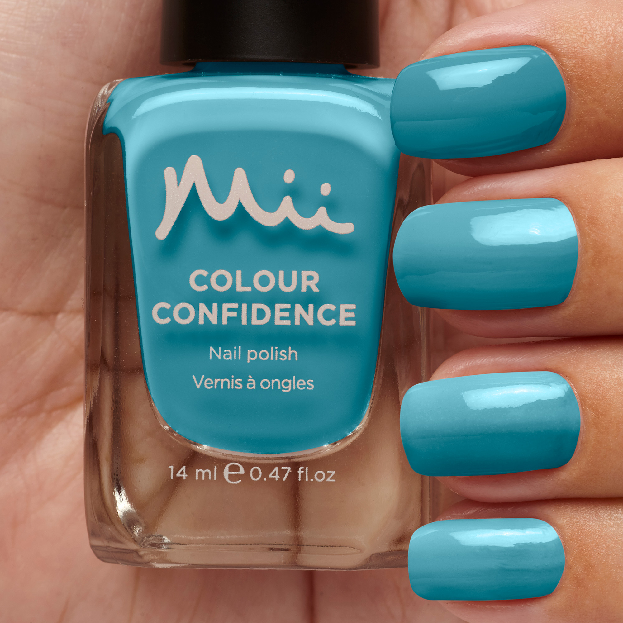 Model wearing Crystal Waters Colour Confidence Nail Polish