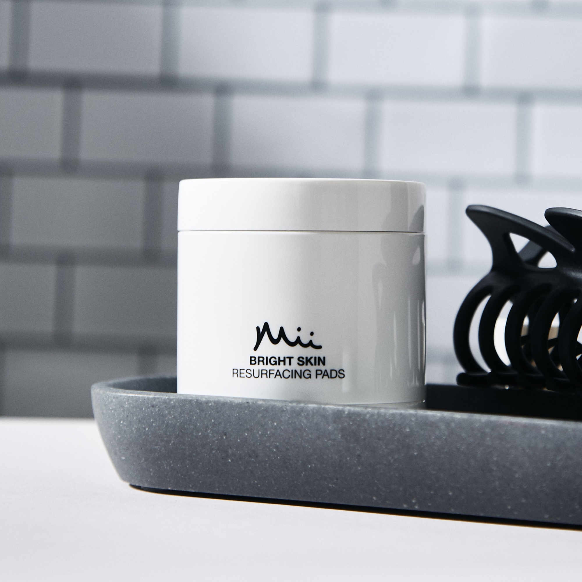 Bright Skin Resurfacing Pads in bathroom