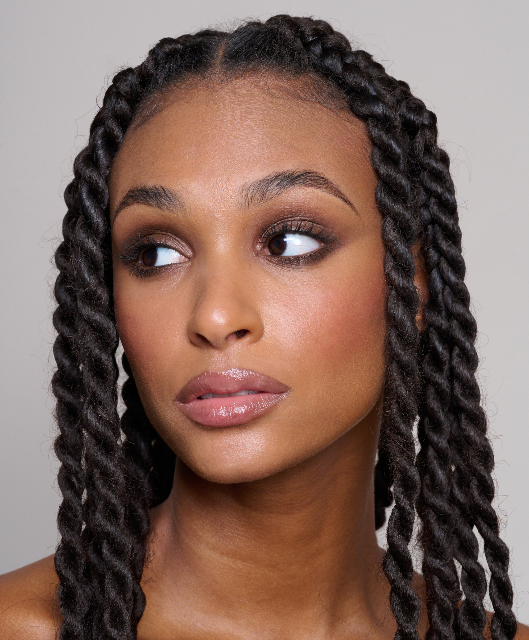 Model wearing ops monochrome look