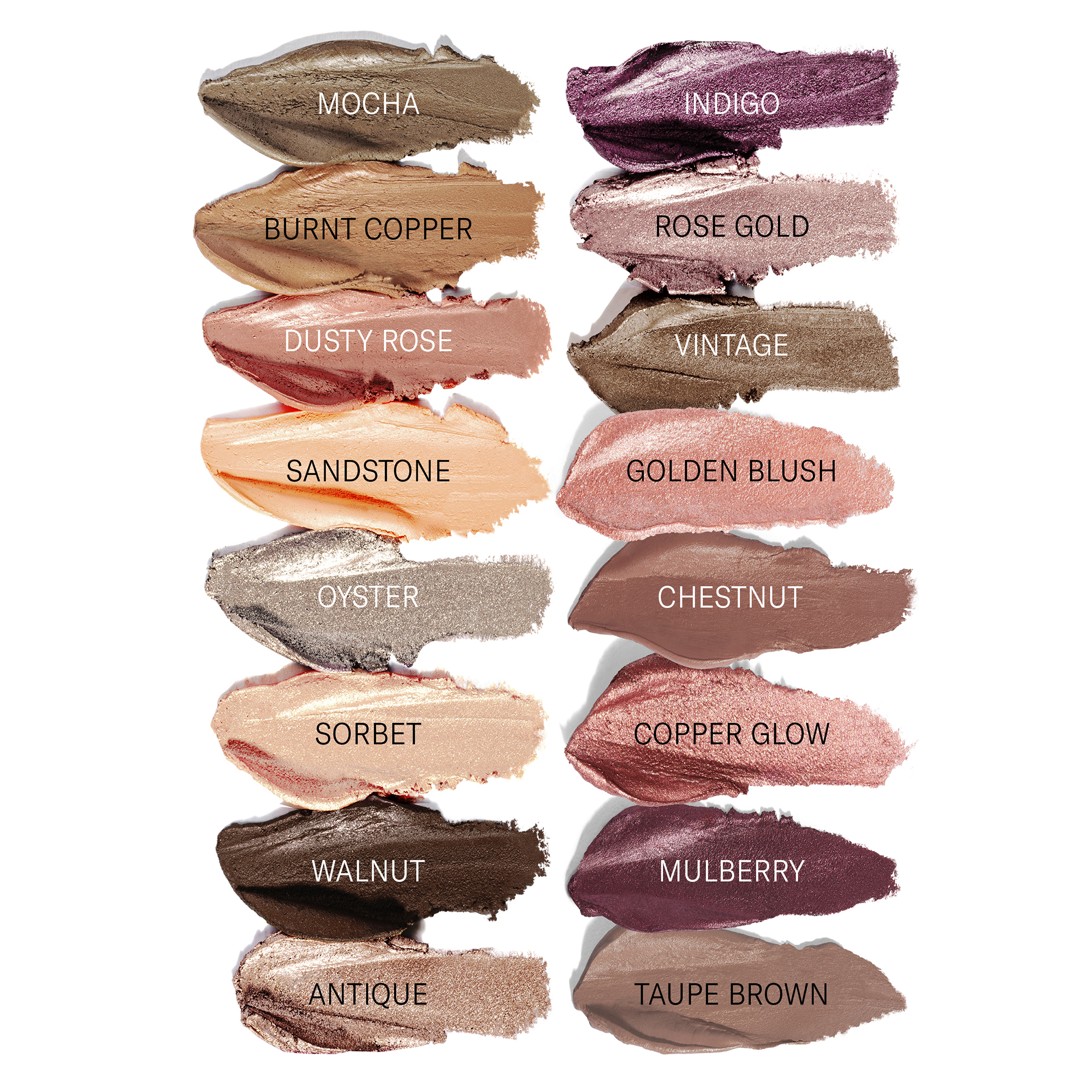 Forever Eye Colour Crayon Eyeshadow swatch lineup