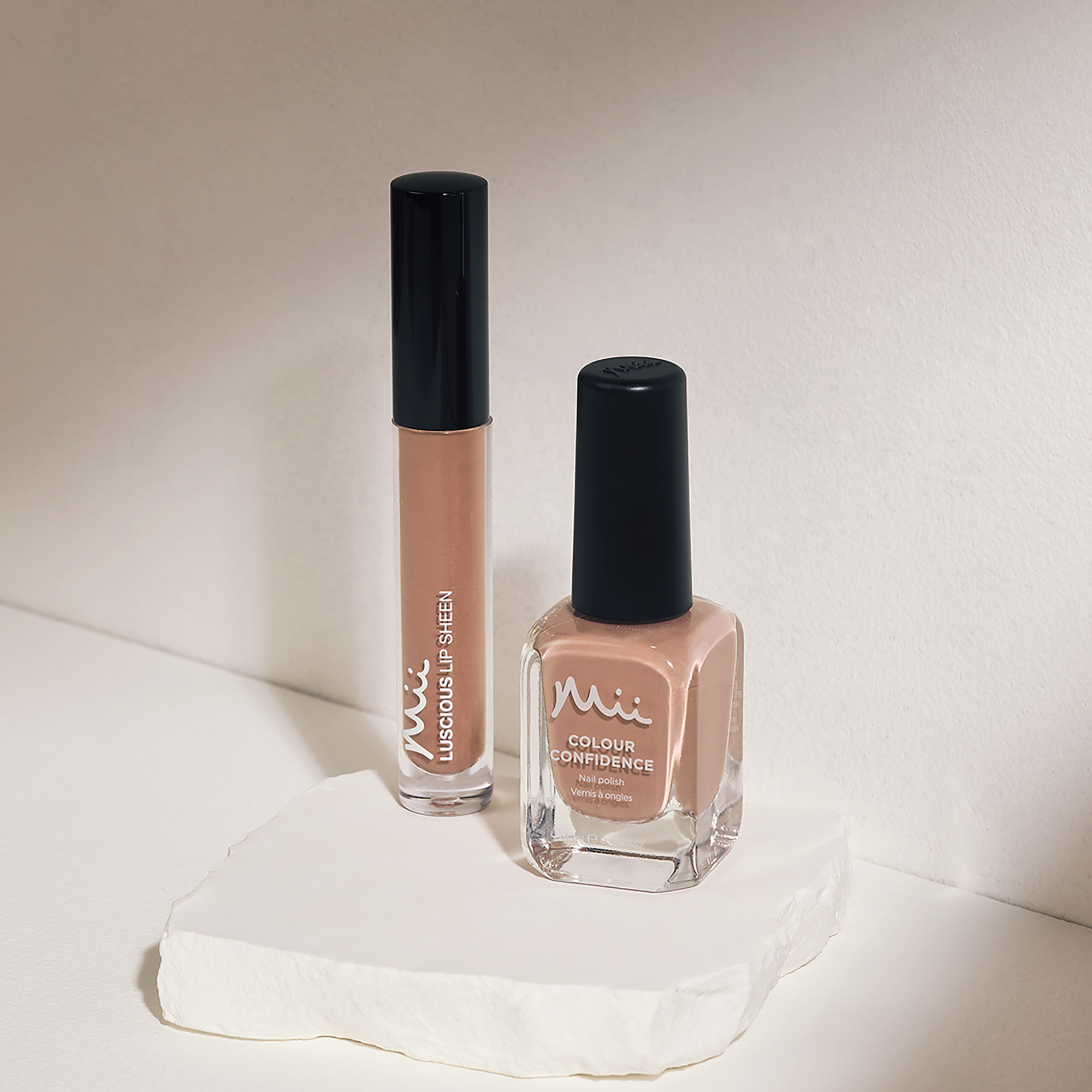 Gloss + Glam Polish and Lip Gloss Duo in Pamper + Big Tease