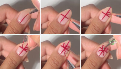 How To: Festive Bow Nail Art