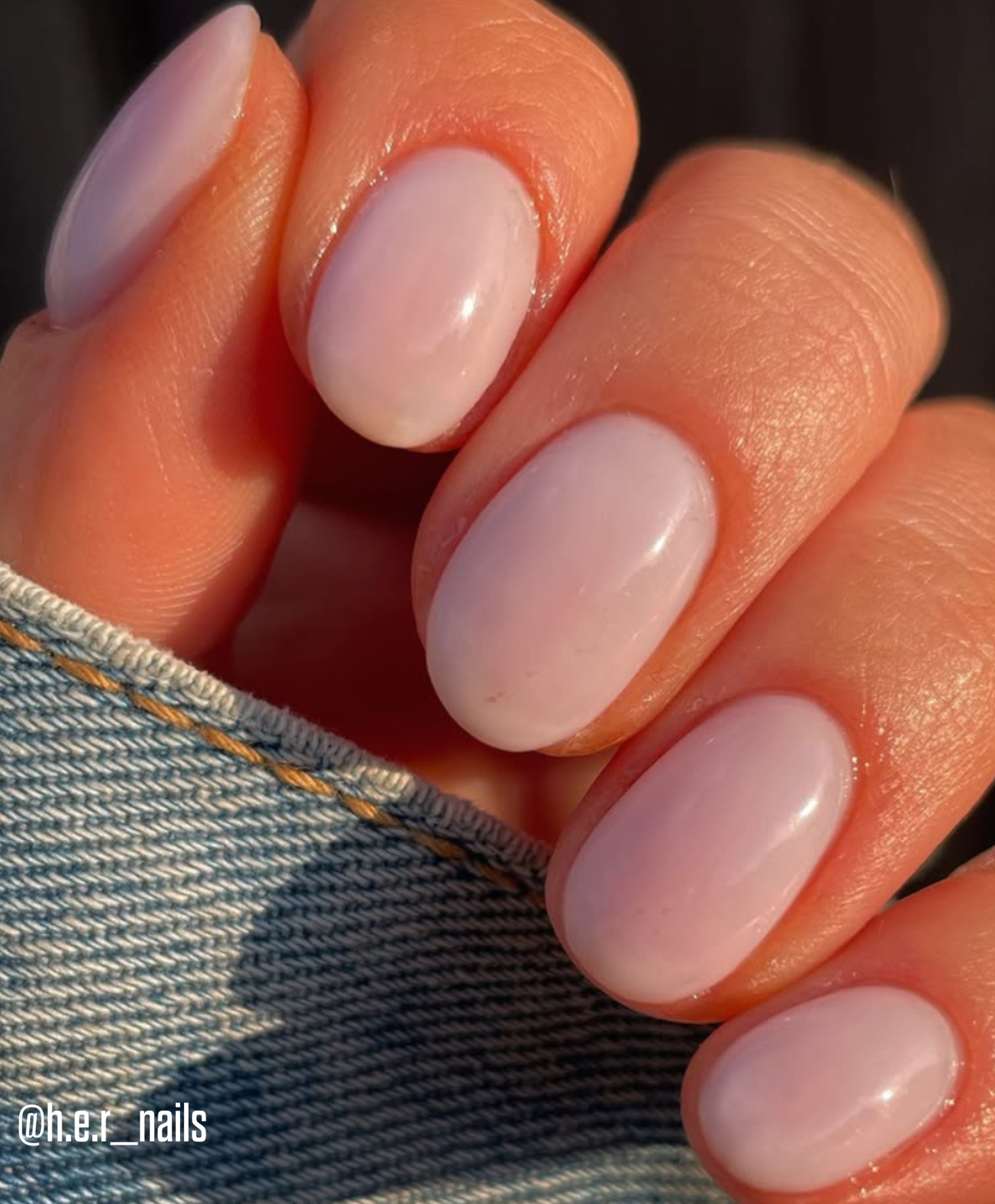 Model wearing Hopeful Blush Colour Confidence Nail Polish