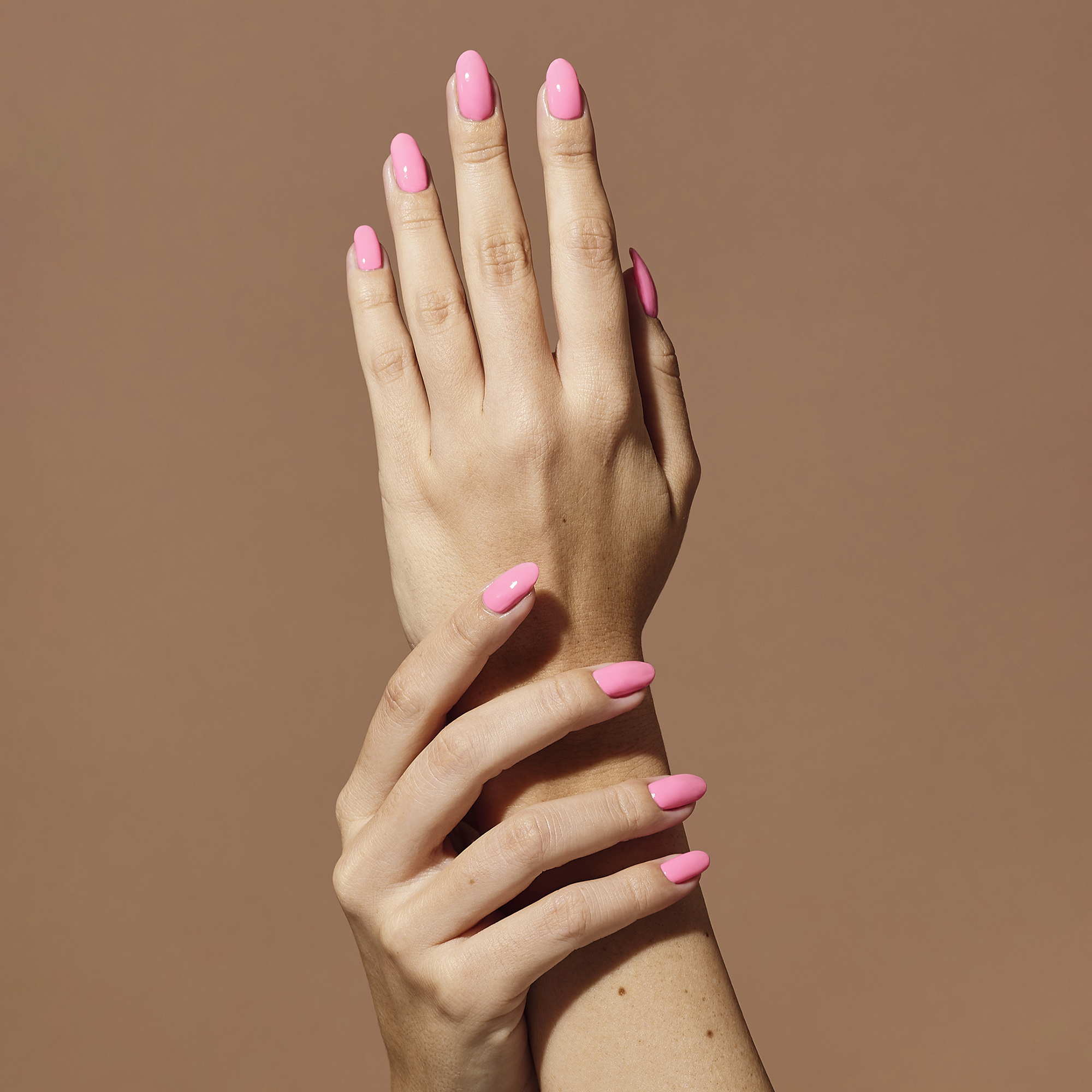 Model wearing Candy Floss Colour Confidence Nail Polish