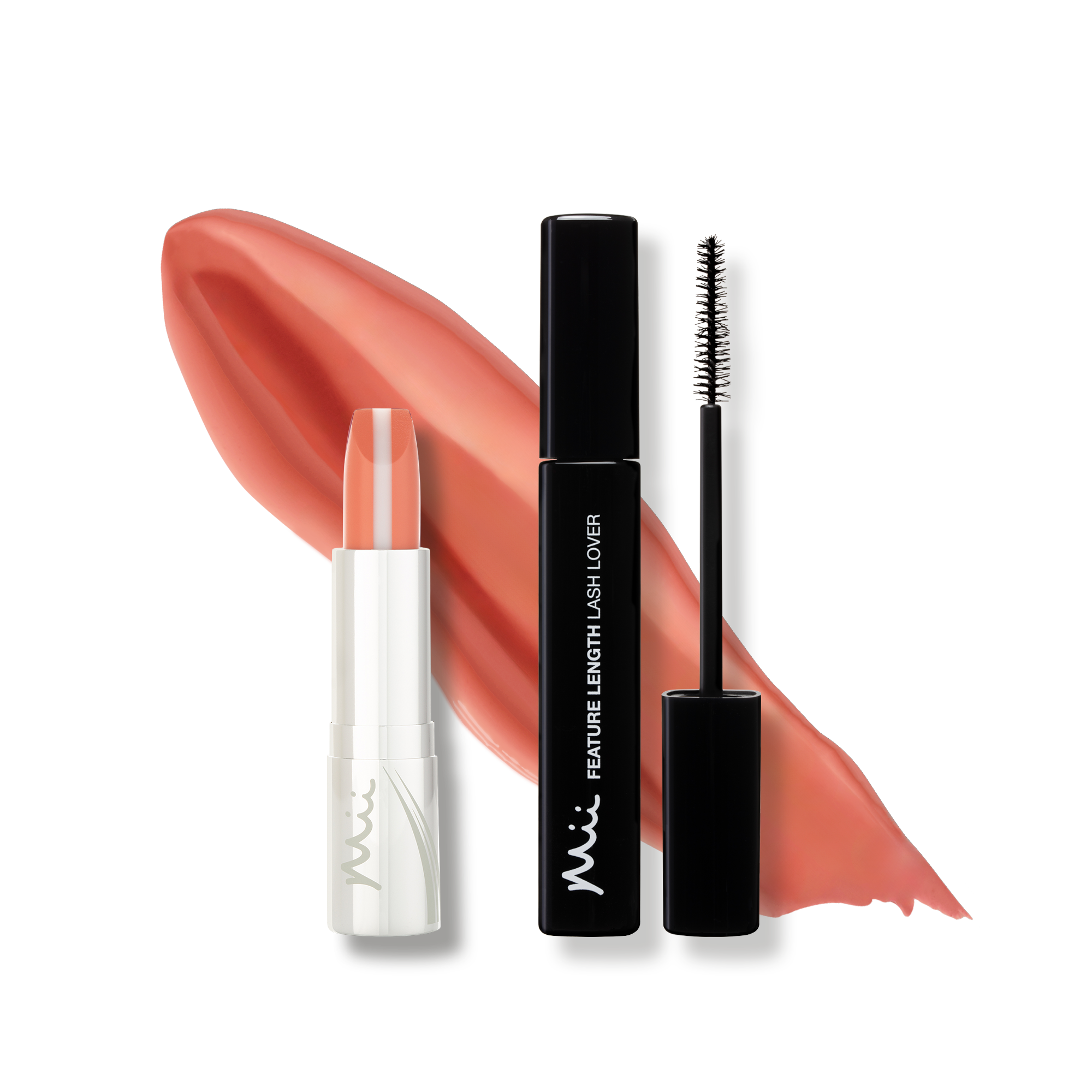 HydraBoost Lip Lover Lipstick in Beach Bum and Feature Length Lash Lover swatches