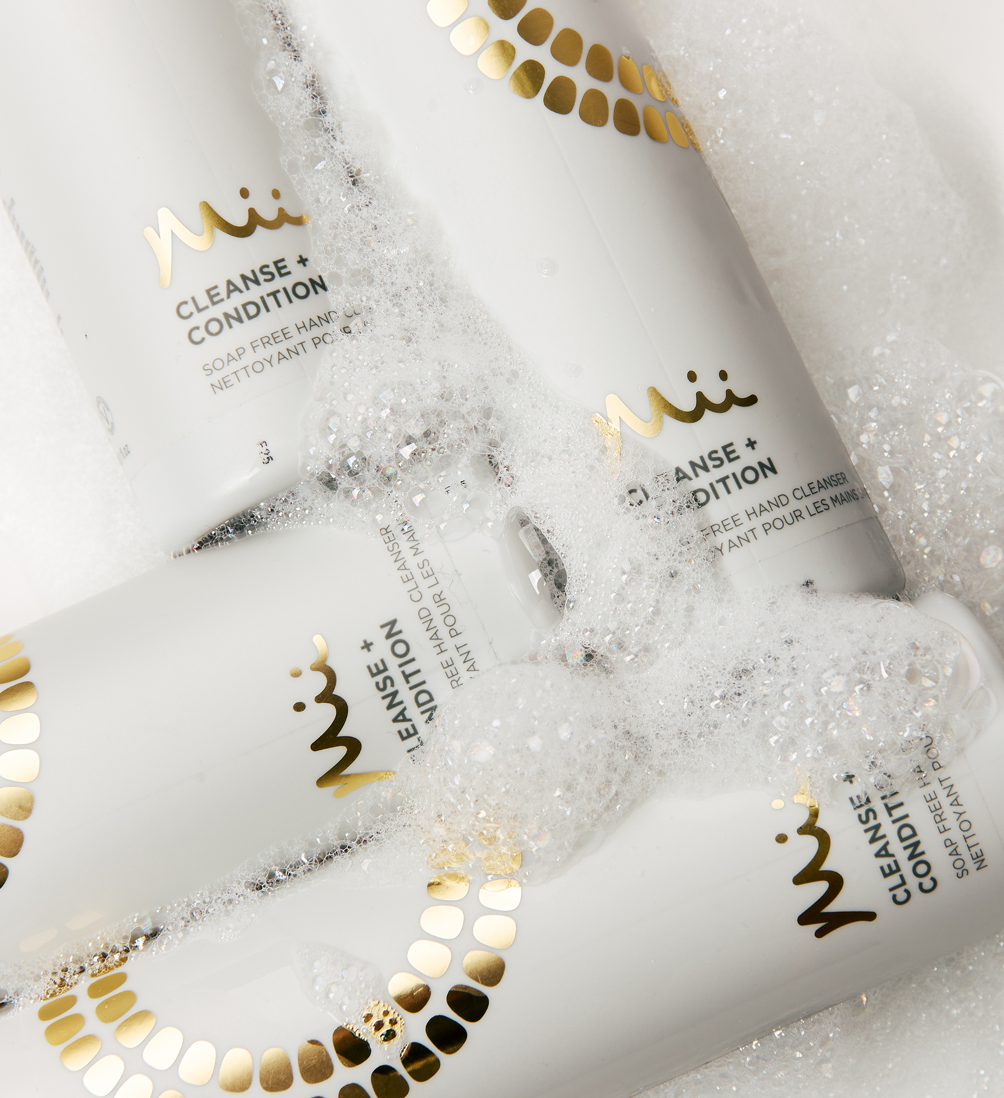 Stylised image of Cleanse + Condition Hand Cleanser