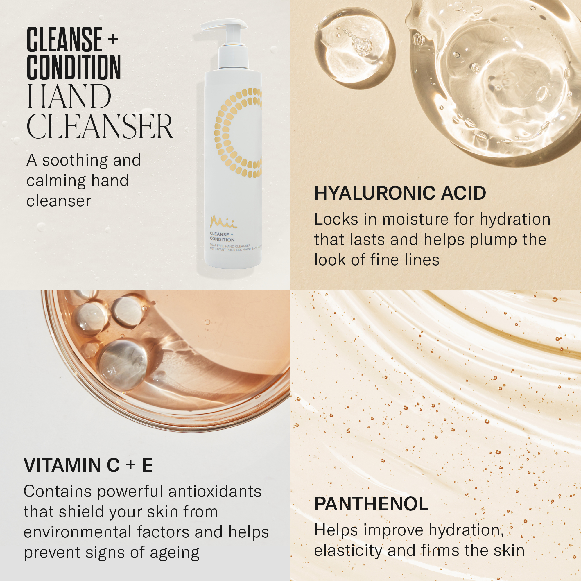 Cleanse + Condition Hand Cleanser Infographic