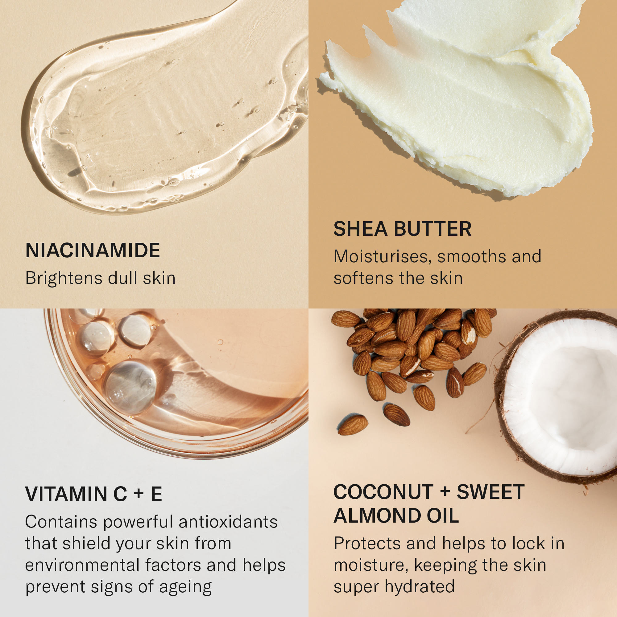 Soft + Supple Hand Cream ingredient infographic