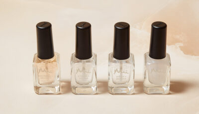 Line-up of Strong + Stable Base Coat, Boost + Benefit Base Coat, Preserve + Protect Base Coat and To Have + To Hold Base Coat 