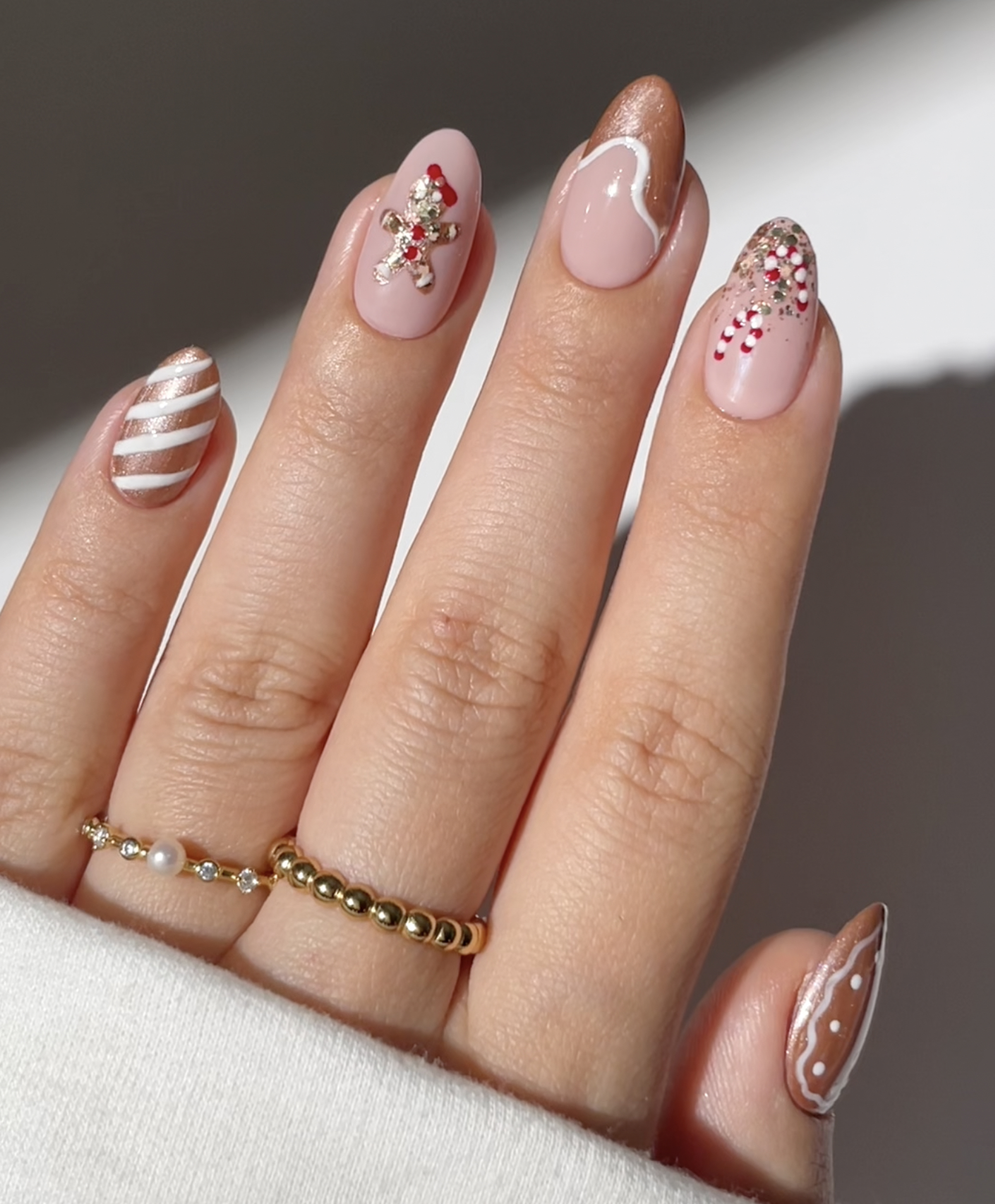 Gingerbread Nail Art Final Look