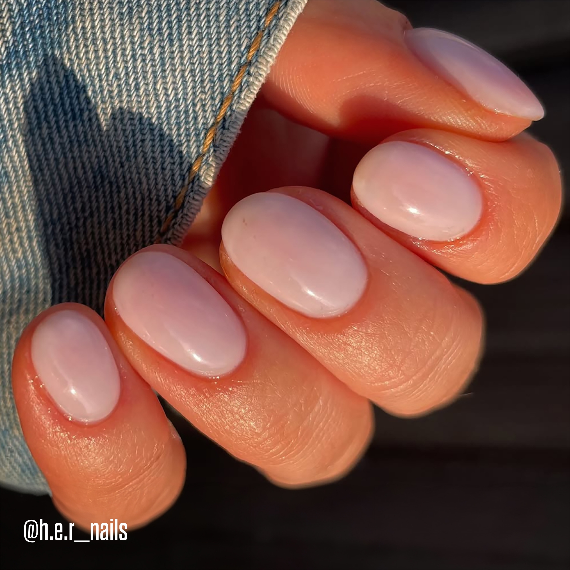 Manicured hands using Colour Confidence Nail Polish in Hopeful Blush Image credits: h.e.r nails