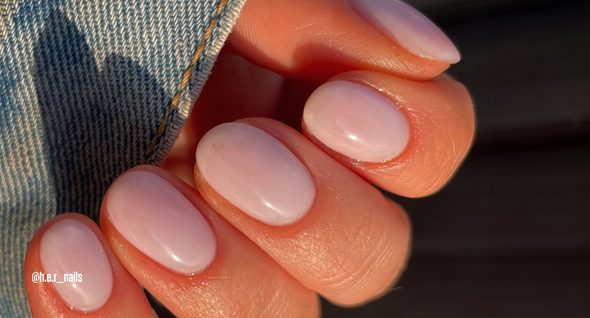 Manicured hands using Colour Confidence Nail Polish in Hopeful Blush Image credits: h.e.r nails