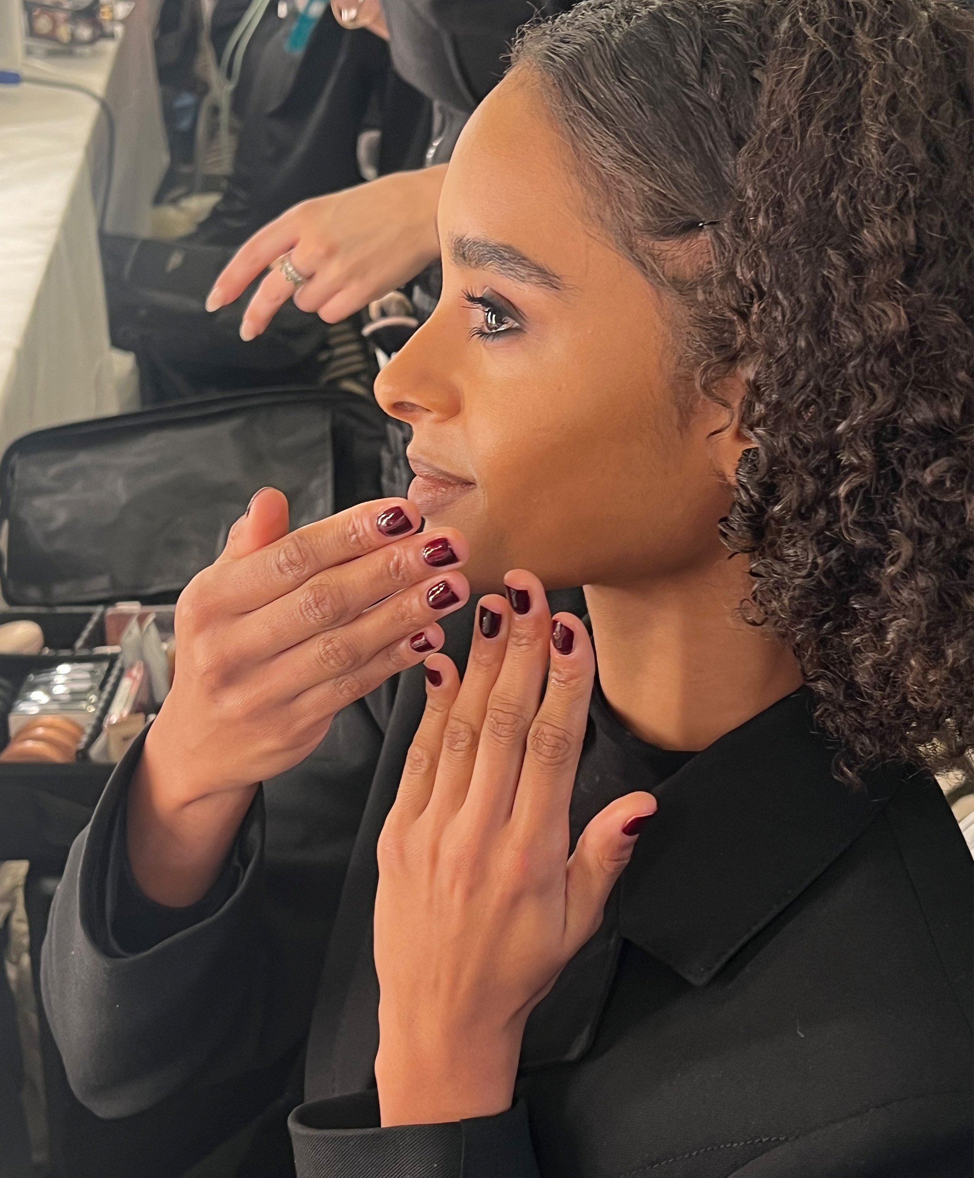 London Fashion Week - model wearing Roasted Chestnut Colour Confidence nail polish
