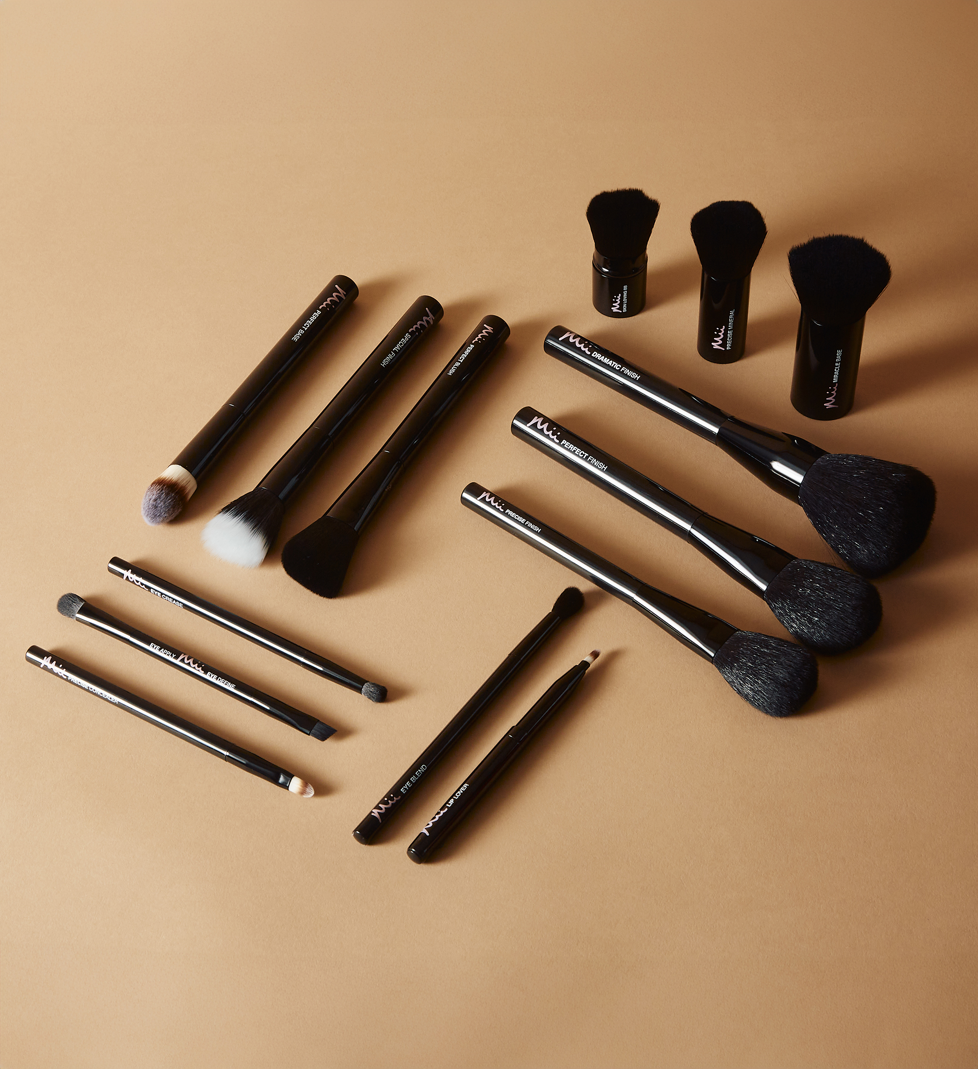 Makeup brushes group shot