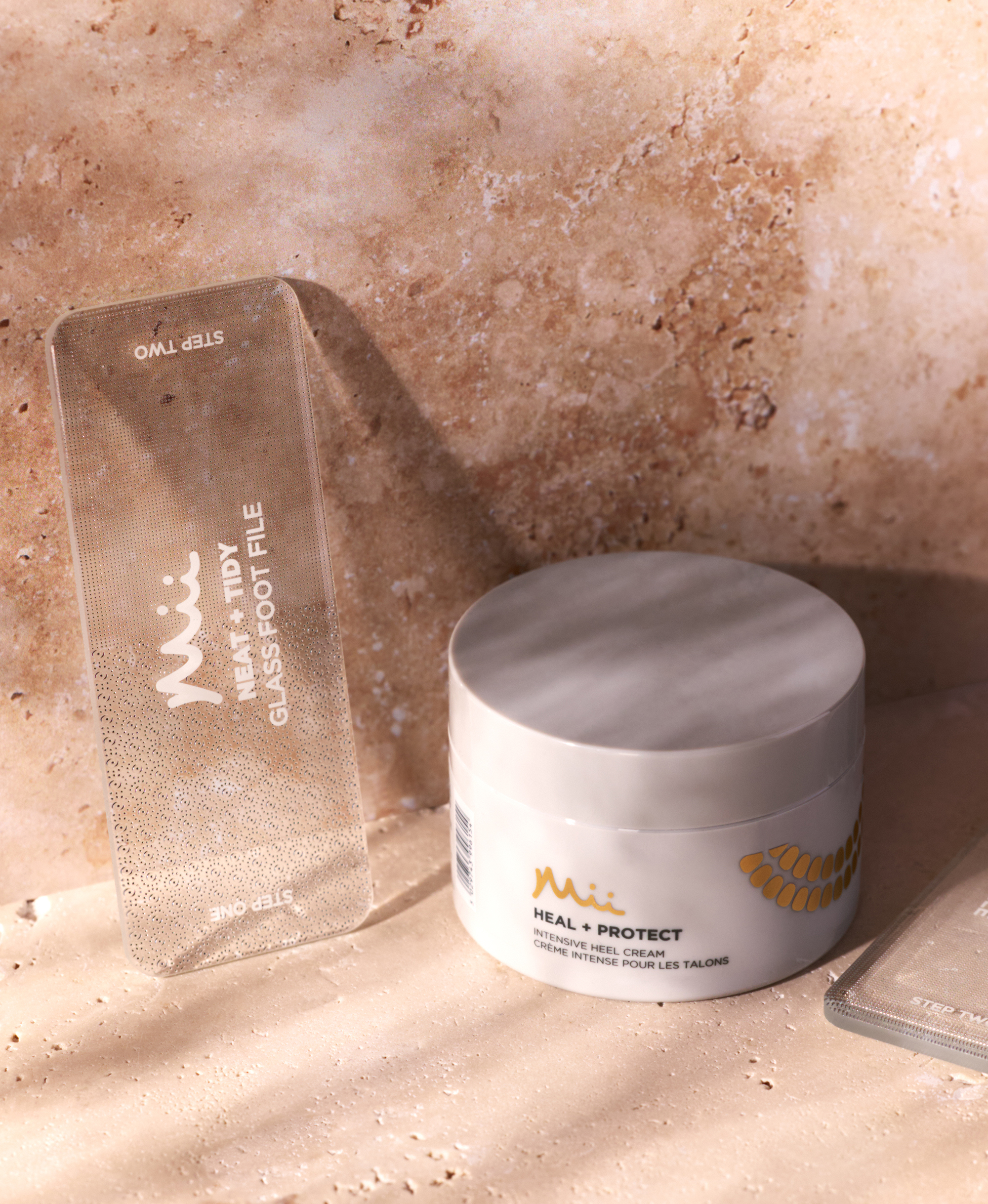 Heal + Protect Smooth Feet - Neat + Tidy Glass Foot File and Heal + Protect Intensive Heel Cream