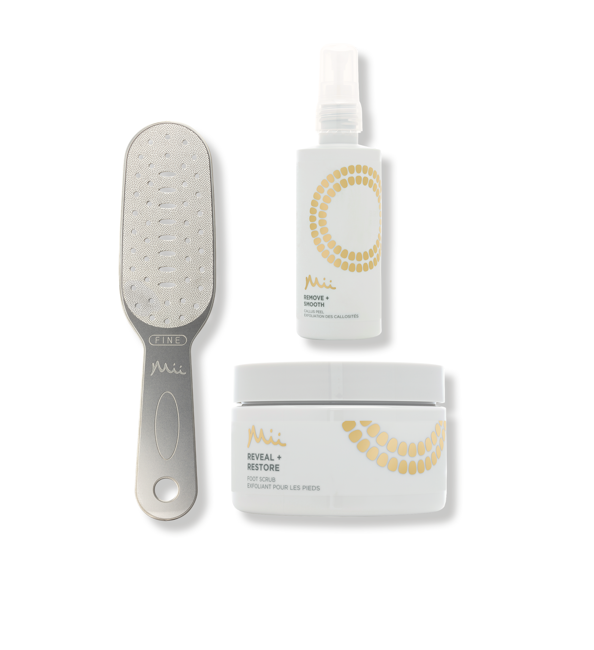 Smooth Feet Edit - Neat + Tidy Stainless Steel Foot File, Reveal + Restore Foot Scrub, Remove + Smooth Callus Peel
