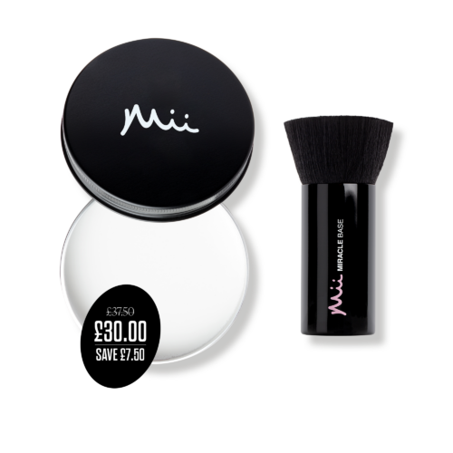 Miracle Brush + Brush Balm Duo packshot with price roundel - Cleanse & Care Brush Cleaner Balm and Miracle Base Brush